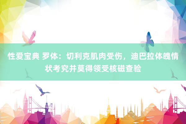 性爱宝典 罗体：切利克肌肉受伤，迪巴拉体魄情状考究并莫得领受核磁查验
